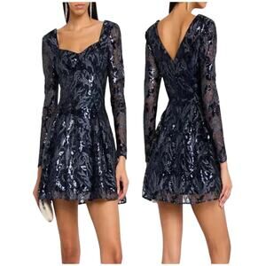giulia square neck dress in black sequin Dress the Population | Dresses | Dress The Population Giulia Black Sequin  Formal Dress Size Xxs